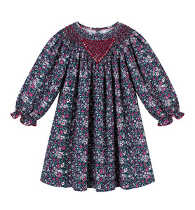 Ines Dress in Navy Floral