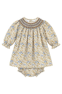 Ines Dress in Yellow Floral
