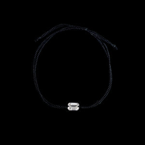 1 Carat Emerald Cut Diamond Thread Bracelet