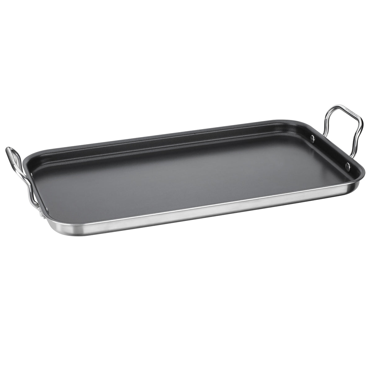 Double Burner Griddle in Stainless Steel