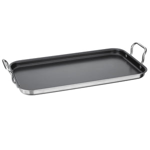 Double Burner Griddle in Stainless Steel
