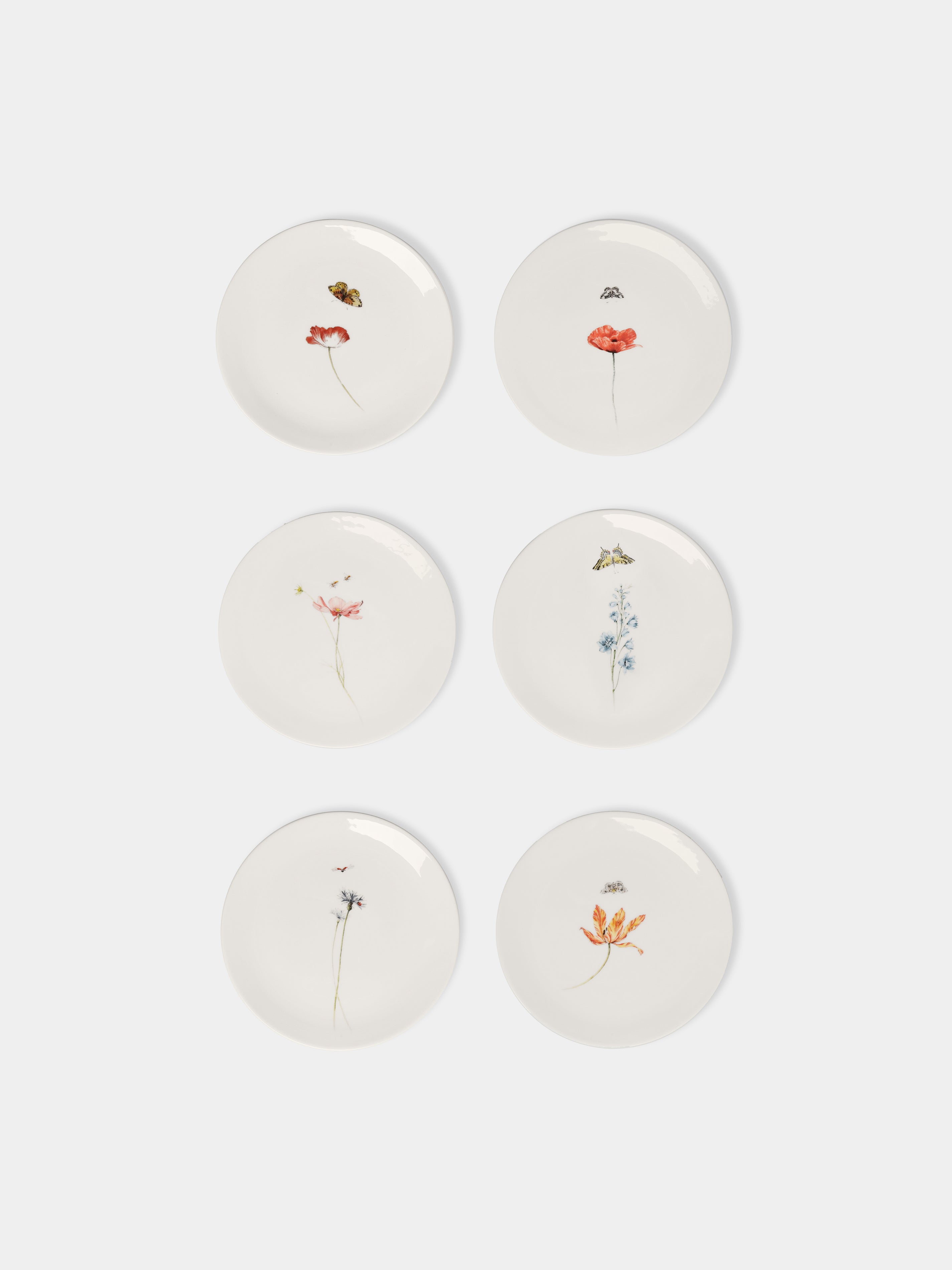 Bloom Ceramic Salad/Dessert Plates (Set of 6)