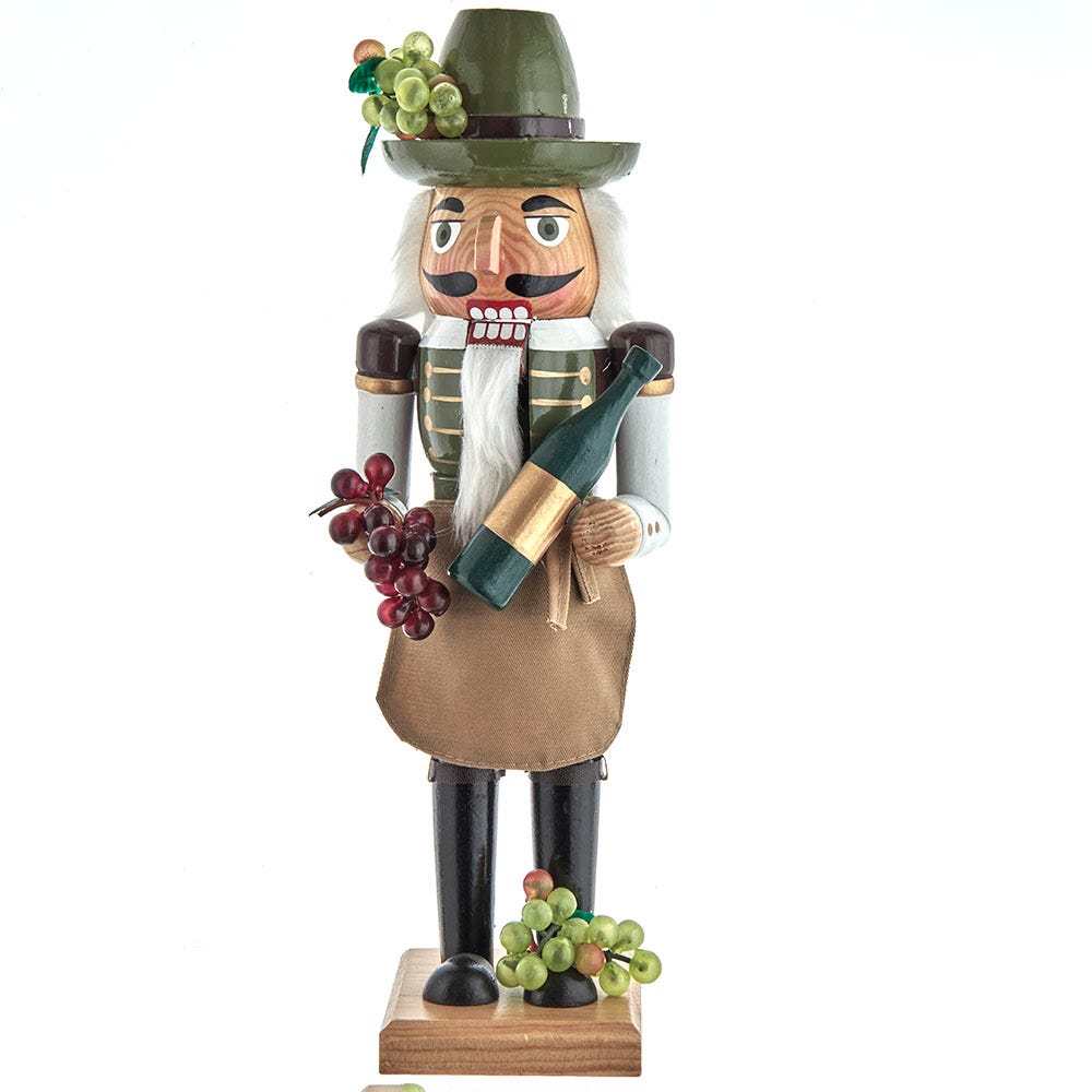 Wooden Wine Grower Nutcracker
