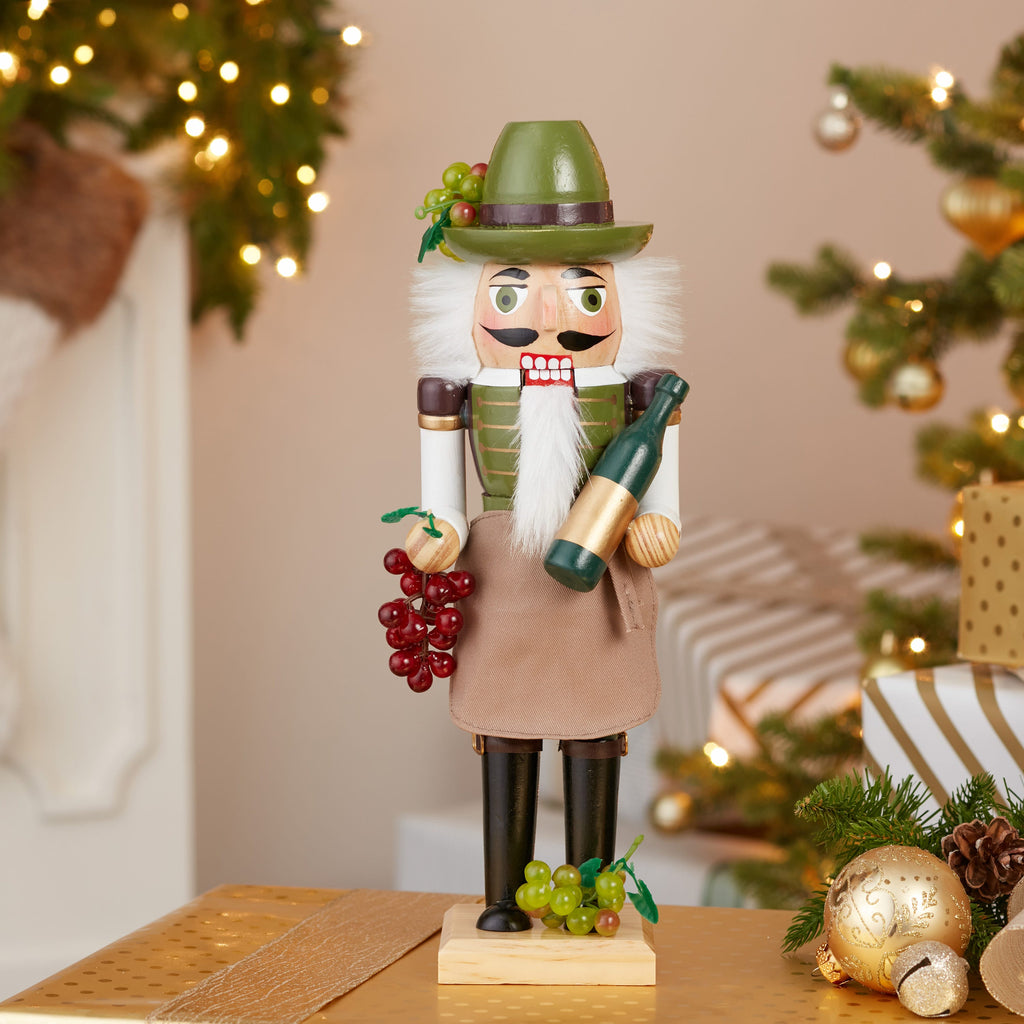 Wooden Wine Grower Nutcracker