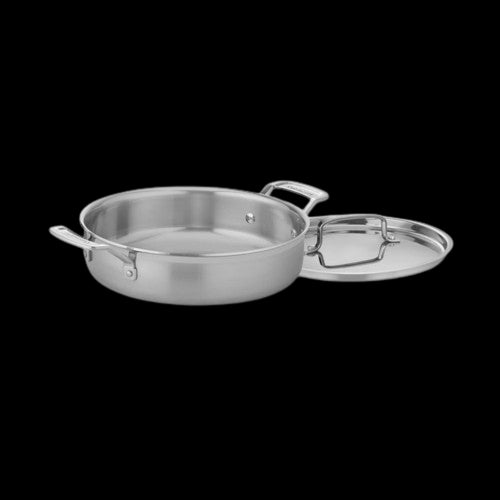 MultiClad Pro Triple Ply Stainless Cookware 3 Qt. Casserole with Cover in Stainless Steel