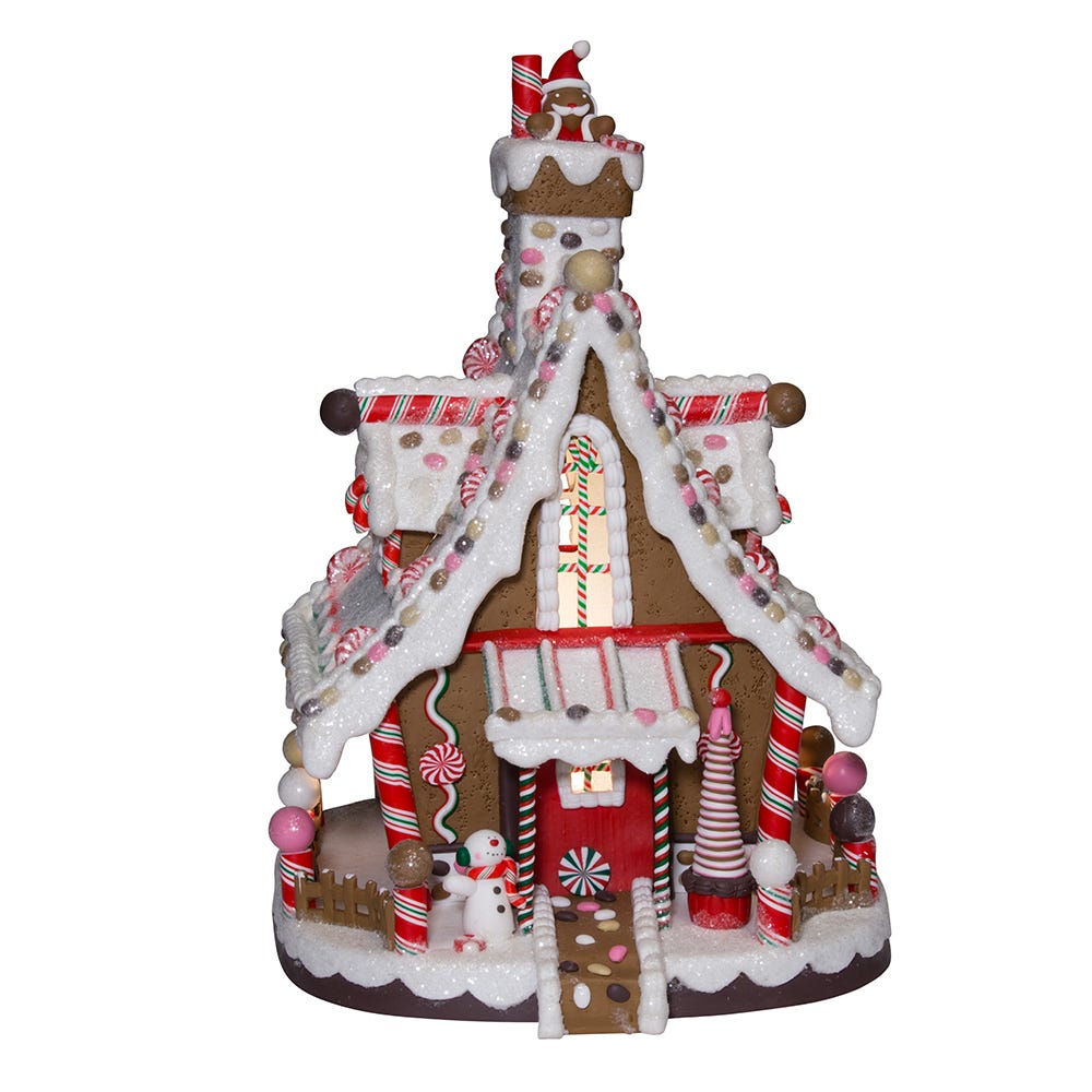 Lighted Christmas Gingerbread House