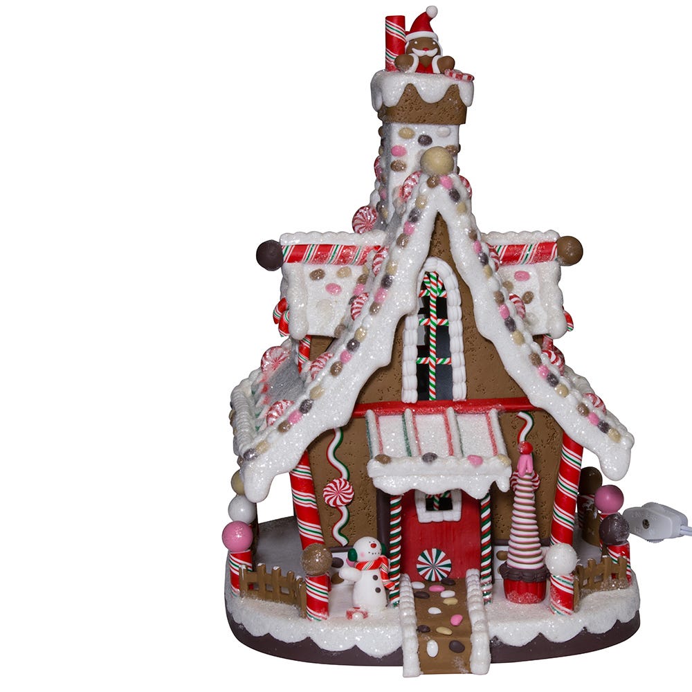 Lighted Christmas Gingerbread House