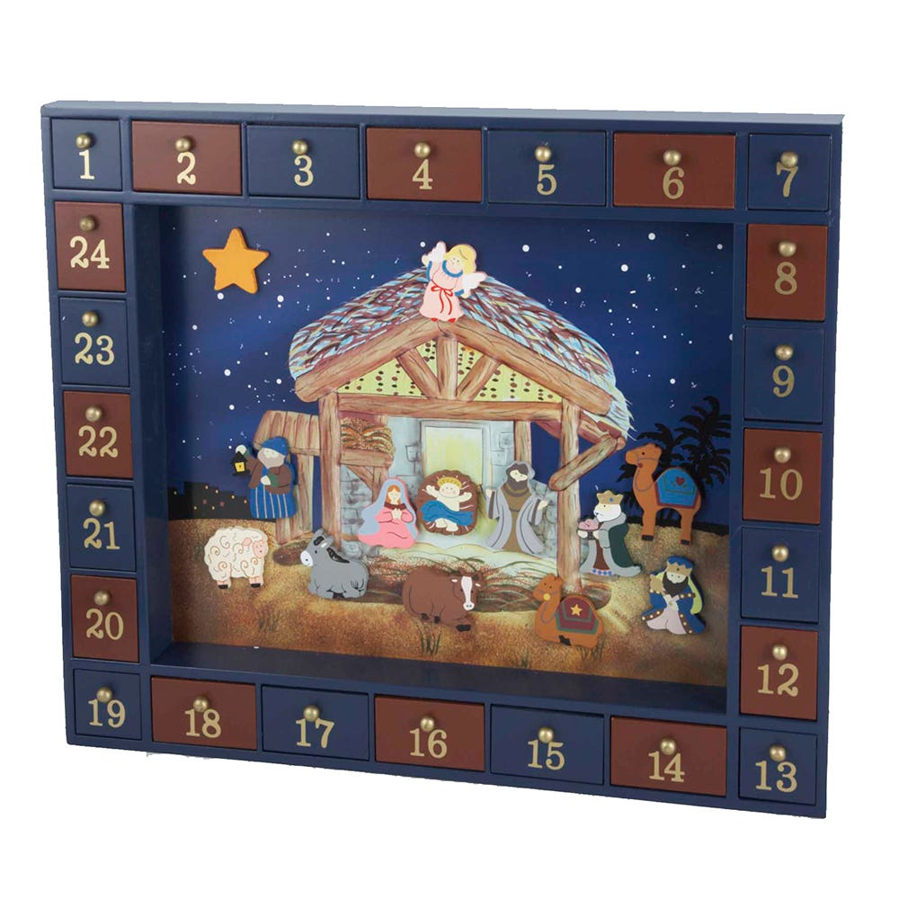 Nativity Advent Calendar, 25 Magnetic Pieces