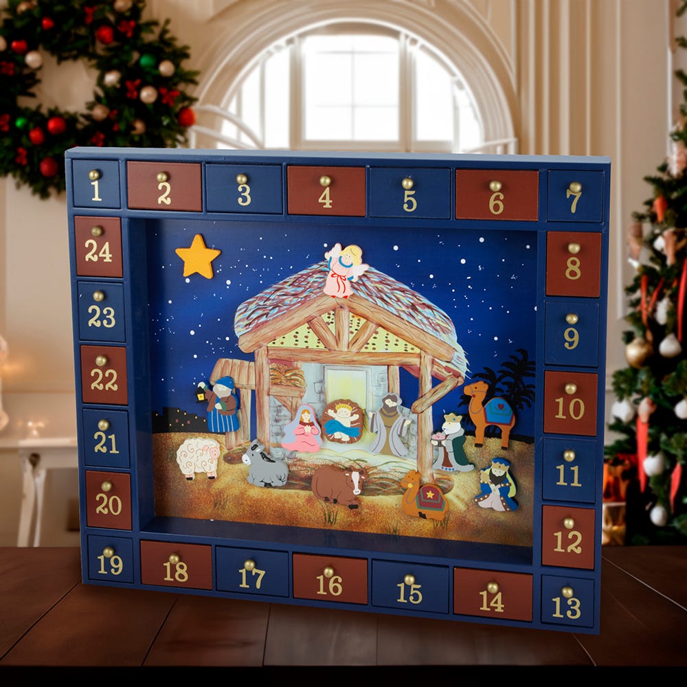Nativity Advent Calendar, 25 Magnetic Pieces