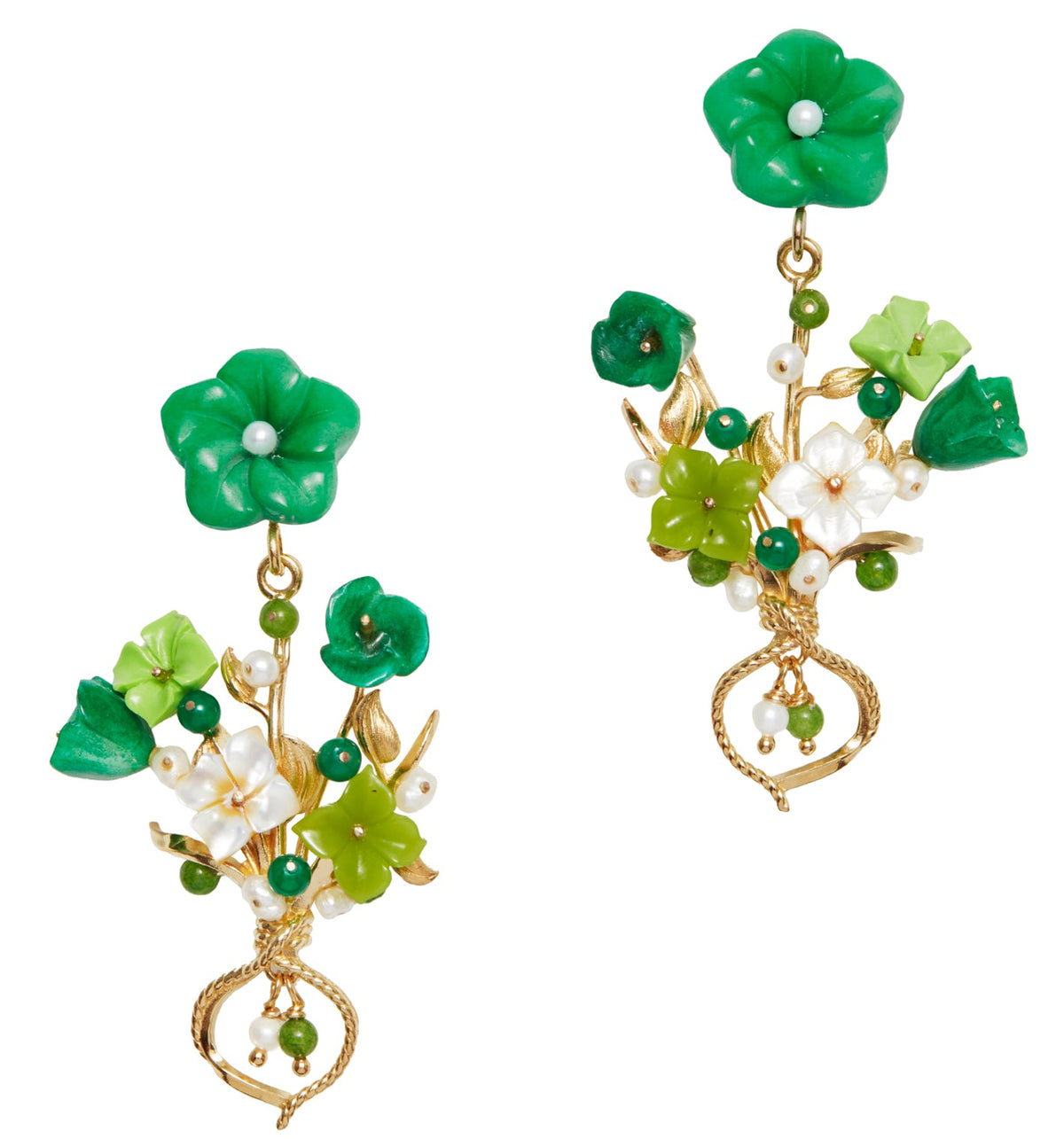 Bundle Earrings in Green