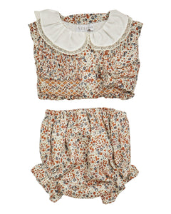 Jane Set in Brown/Blue Liberty