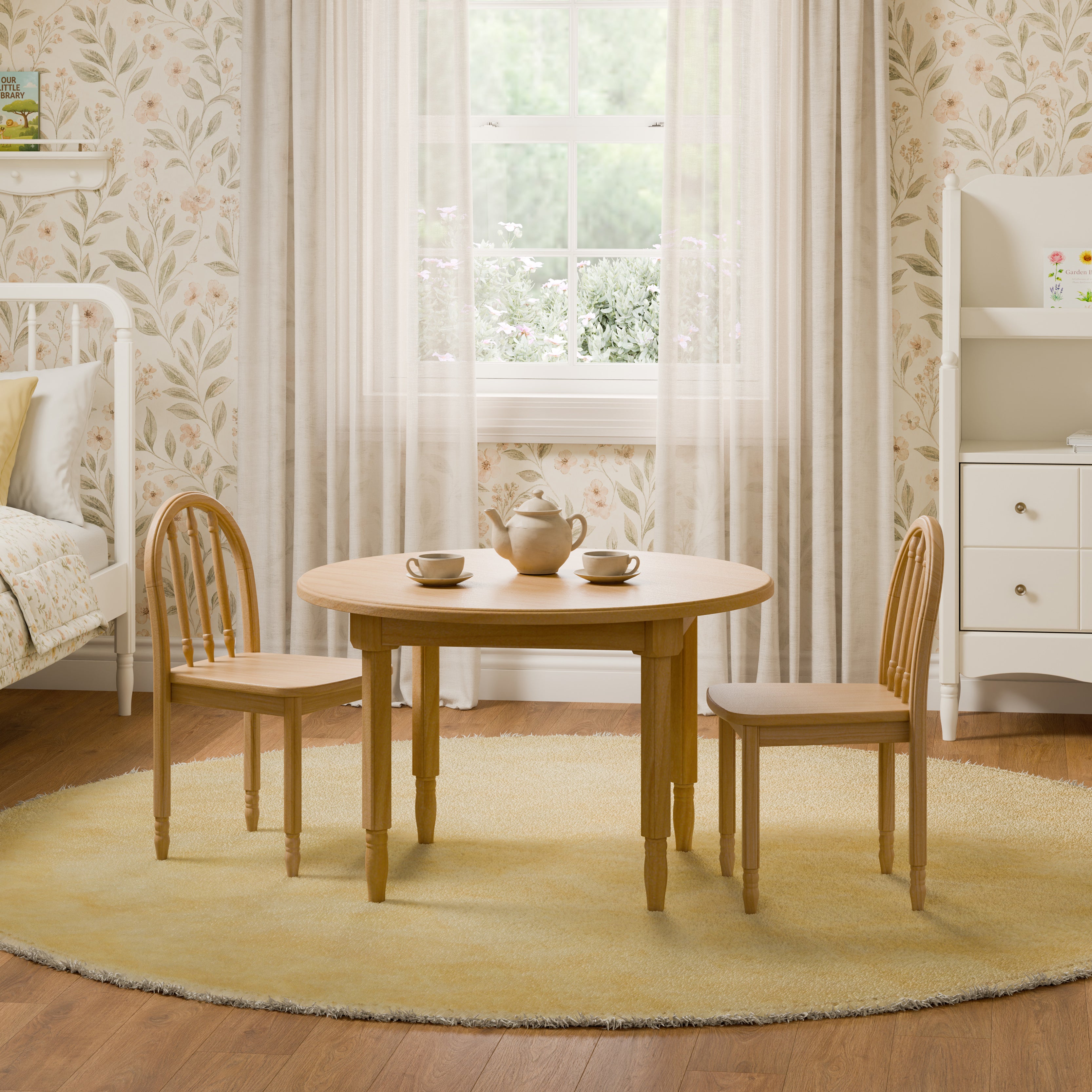 Liberty Play Table & Spindle Chairs Set in Honey