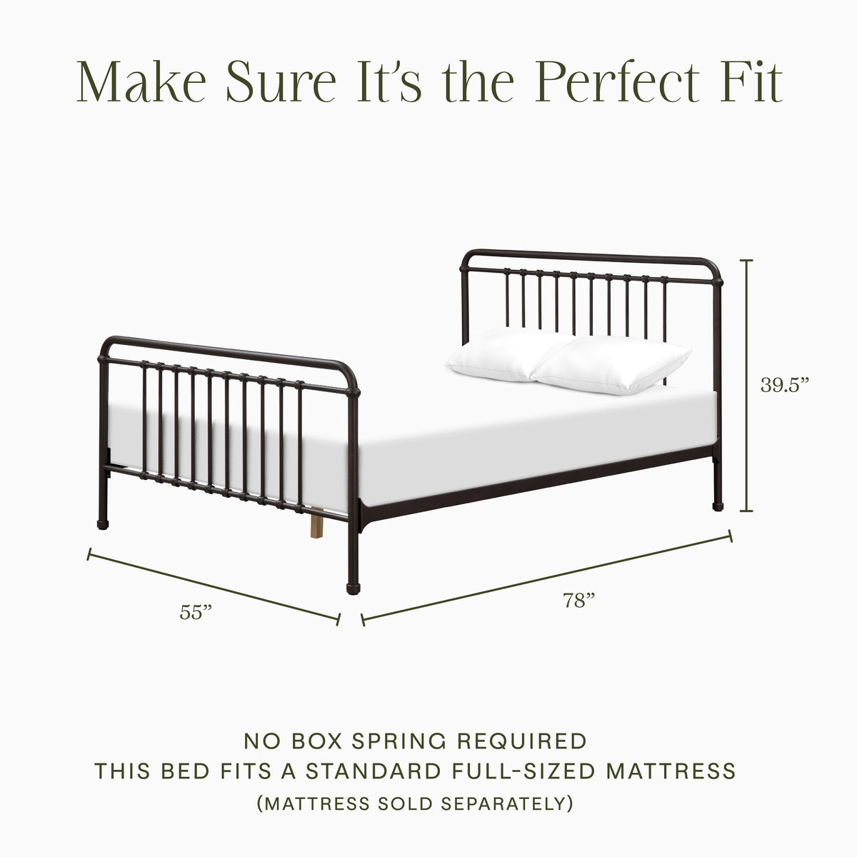 Winston Full Bed in Vintage Iron