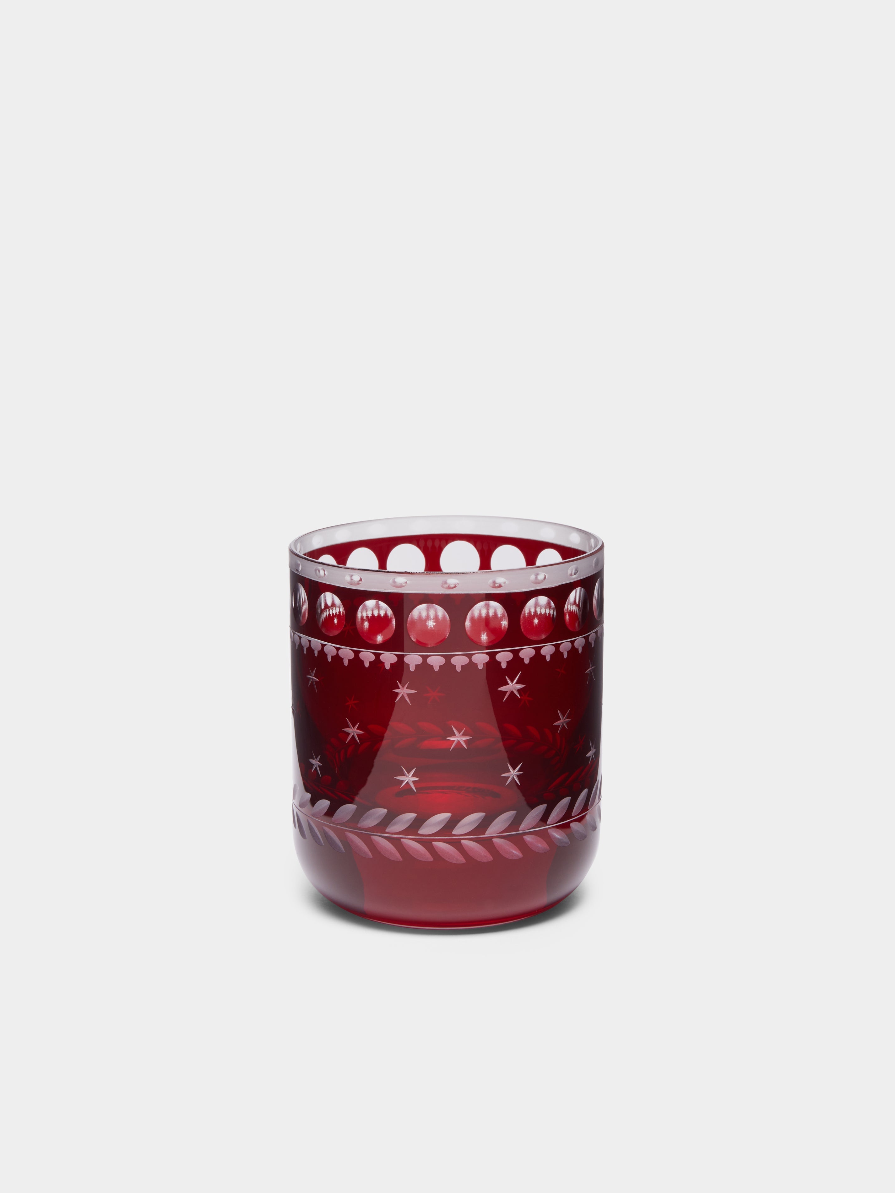 Staro Hand-Engraved Crystal Votive Candle Holders (Set of 2)
