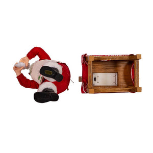 Battery-Operated Santa Decorating LED Gingerbread House Table Piece