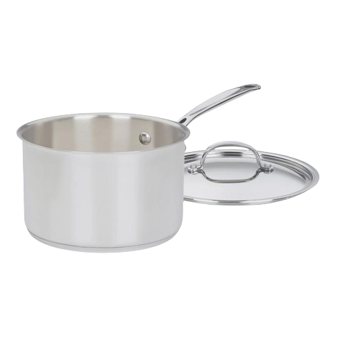 Chef's Classic® Collection 4 Quart Saucepan with Cover in Stainless Steel