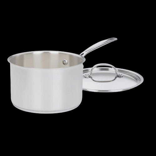 Chef's Classic® Collection 4 Quart Saucepan with Cover in Stainless Steel