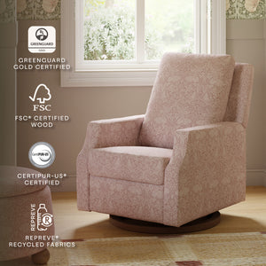 Morris & Co. x Namesake Crewe Recliner and Swivel Glider Pure Brer Rabbit in Rose