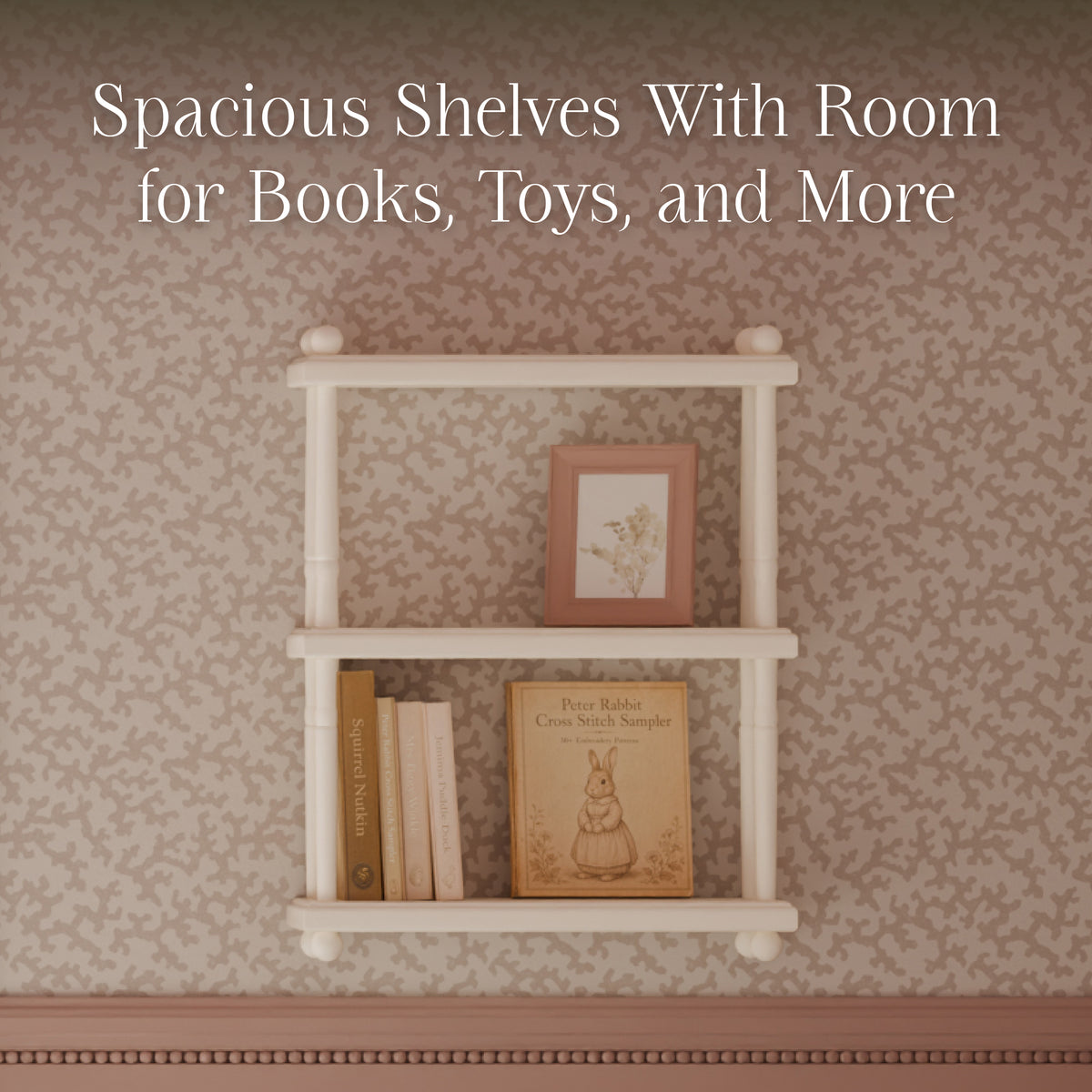 Liberty Tiered Wall Shelf in Warm White