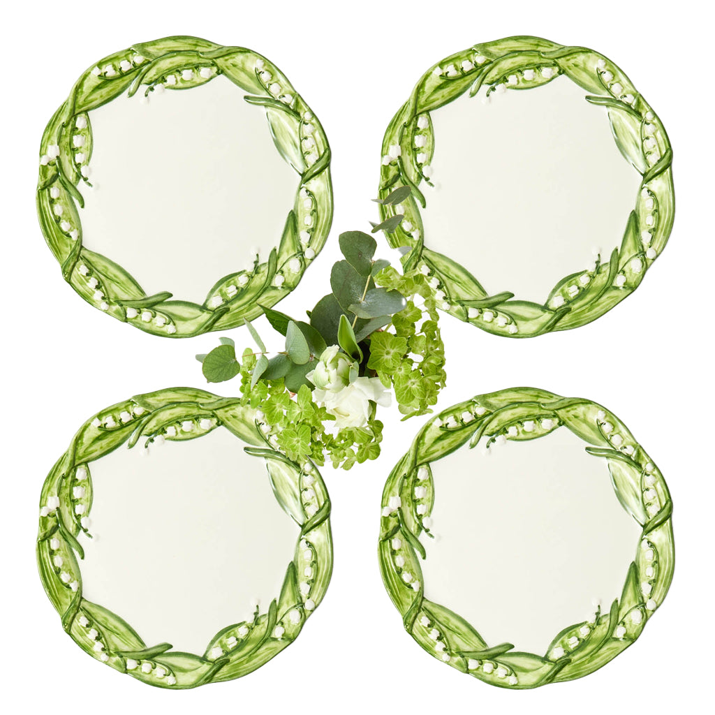 Lily of the Valley Starter Plates, Set of 4