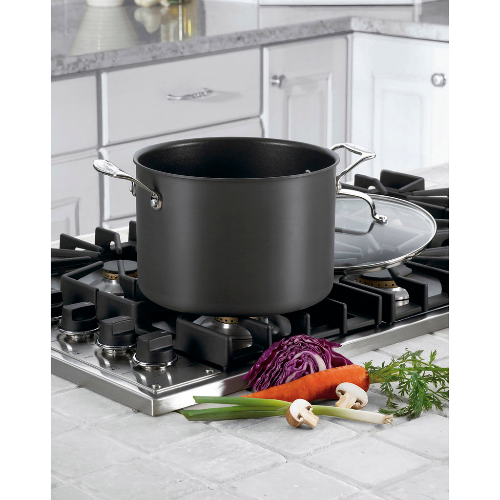 Chef's Classic™ Nonstick Hard Anodized 8 Quart Stockpot in Black