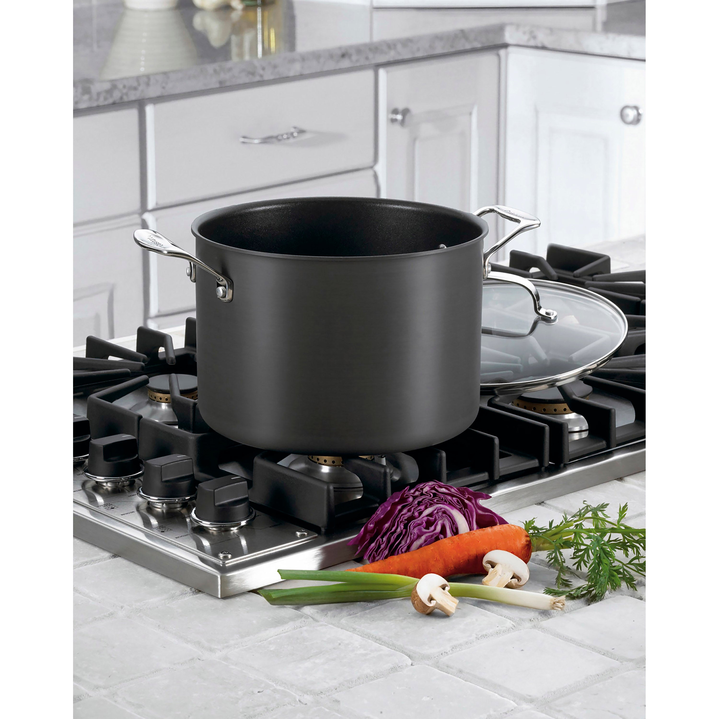 Chef's Classic™ Nonstick Hard Anodized 8 Quart Stockpot in Black