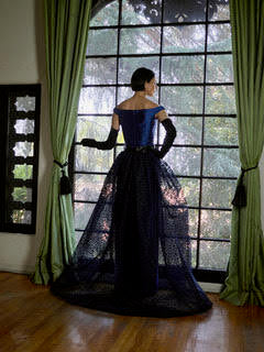 Off The Shoulder Gown in Cobalt Blue