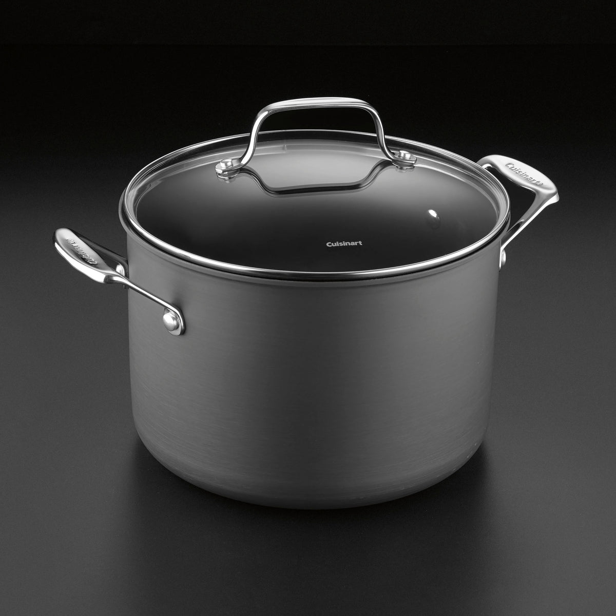 Chef's Classic™ Nonstick Hard Anodized 8 Quart Stockpot in Black