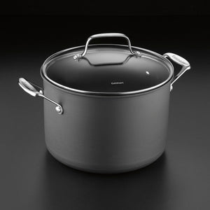 Chef's Classic™ Nonstick Hard Anodized 8 Quart Stockpot in Black