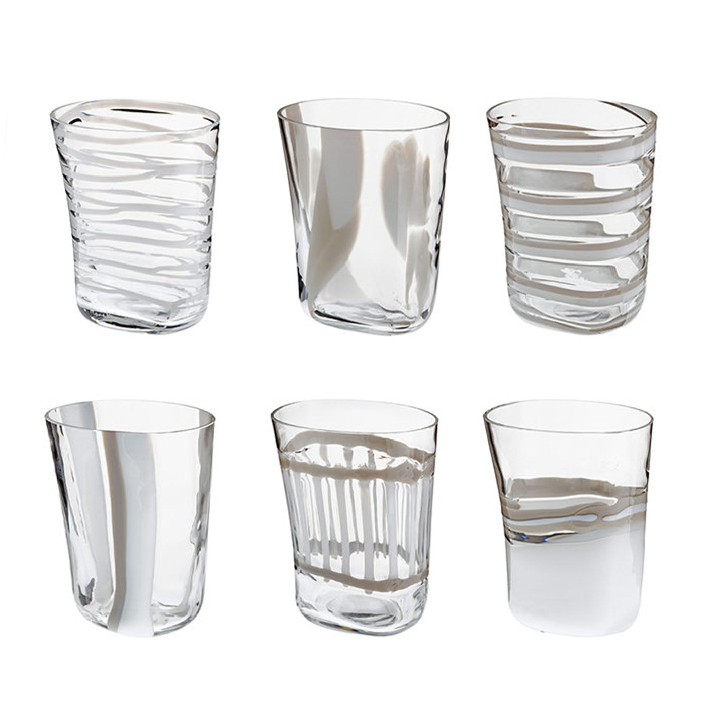 Bora Set of 6 Crystal Glasses
