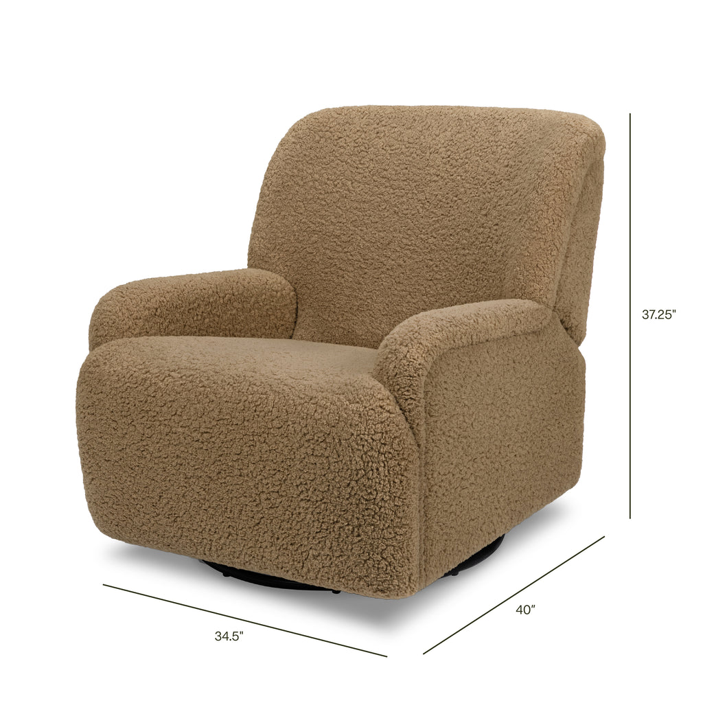 Winslow Extra Wide Recliner and Swivel Glider in Cortado Shearling