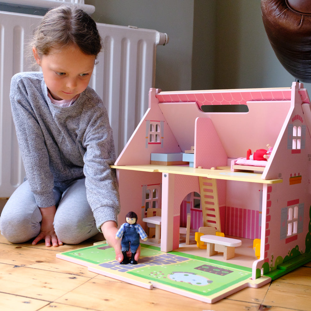 Heritage Playset Blossom Dollhouse | Wooden Dolls House | Bigjigs Toys | Over The Moon Heritage Playset Blossom Dollhouse | Wooden Dolls House | Bigjigs Toys | Over The Moon
