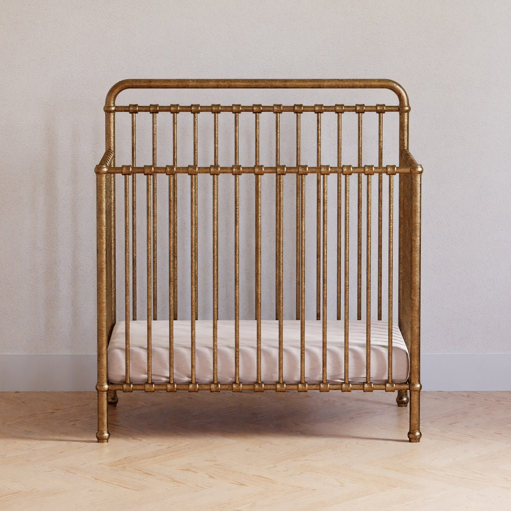 Winston 4-in-1 Convertible Mini Crib in Vintage Gold