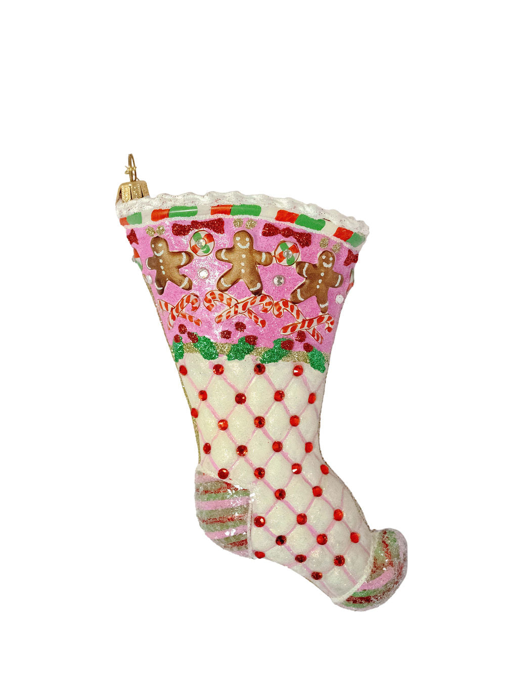 Stocking Ornament in White