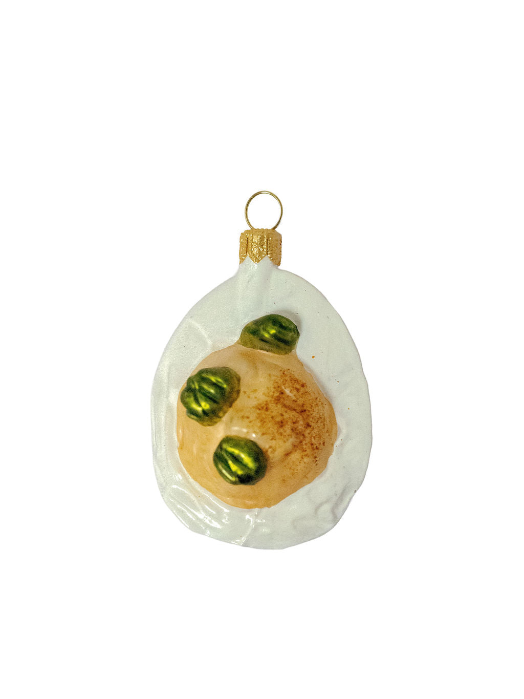 Deviled Egg With Capers Ornament, Set of 12