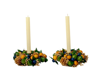 4" Autumn Beauty Candle Ring/Wreath