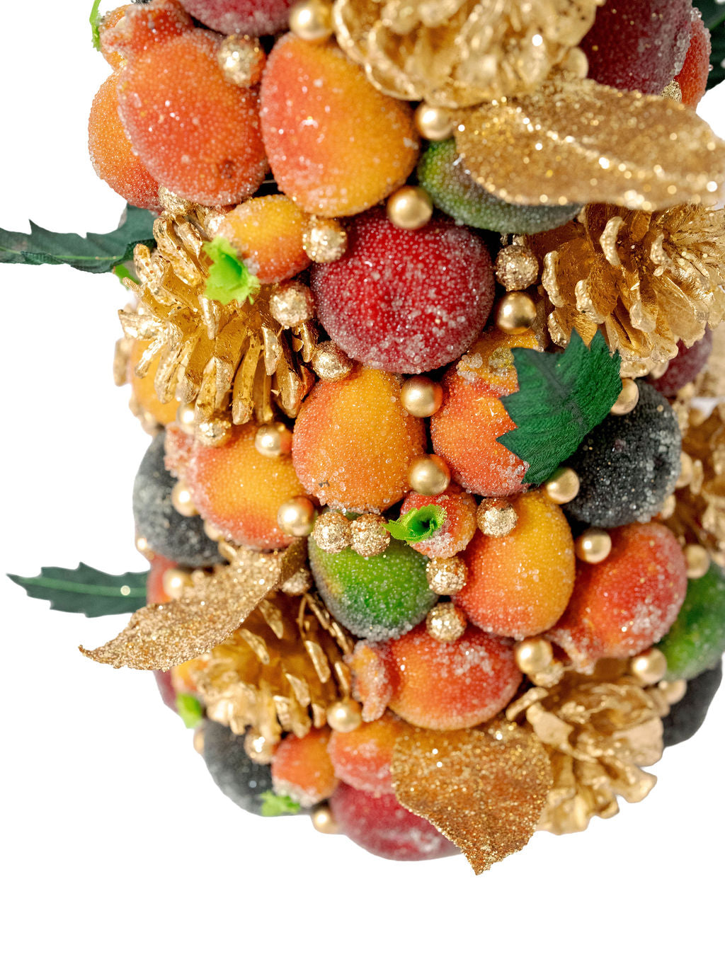 18" Multicolor Beaded Fruit Tree