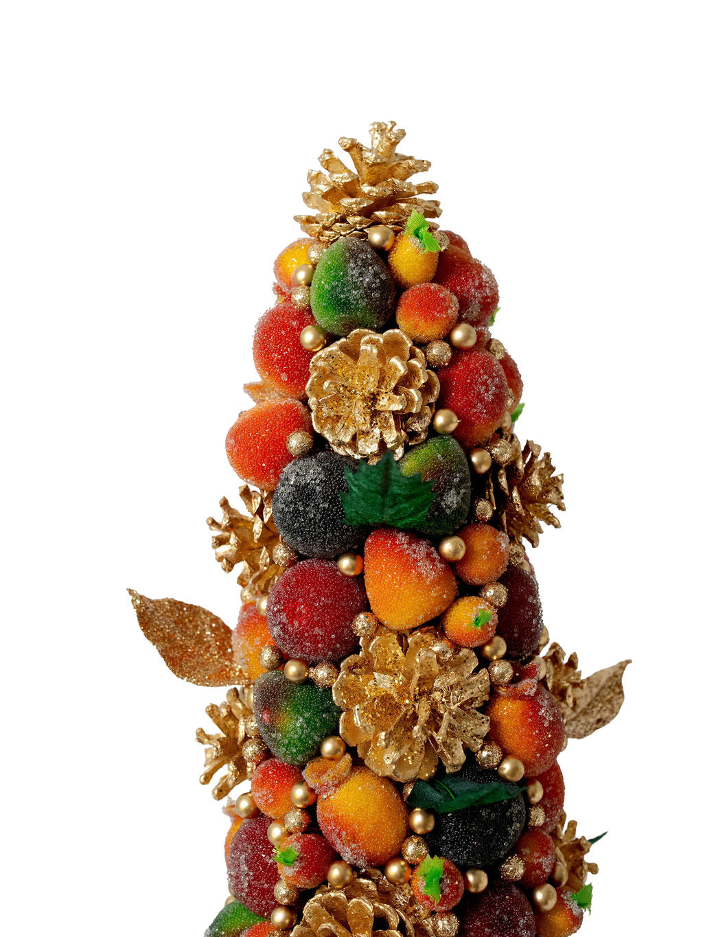 24" Multicolor Beaded Fruit Tree