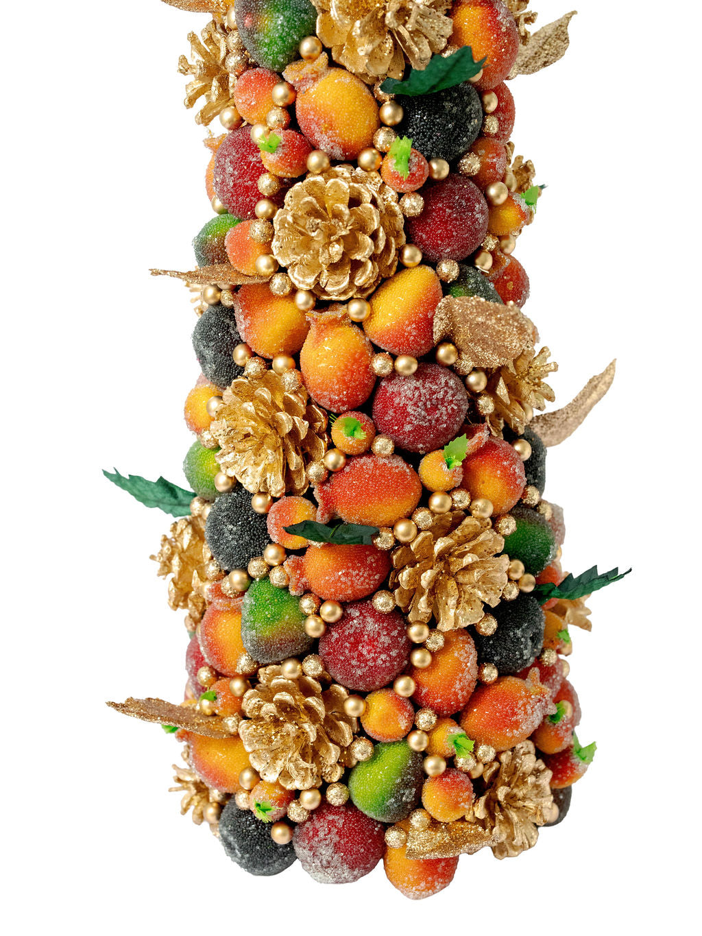 24" Multicolor Beaded Fruit Tree
