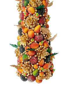 24" Multicolor Beaded Fruit Tree