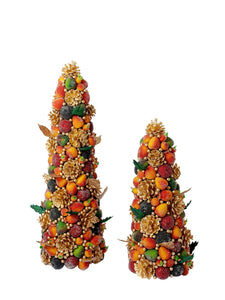 24" Multicolor Beaded Fruit Tree