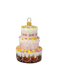 Double Cake Ornament in Chocolate