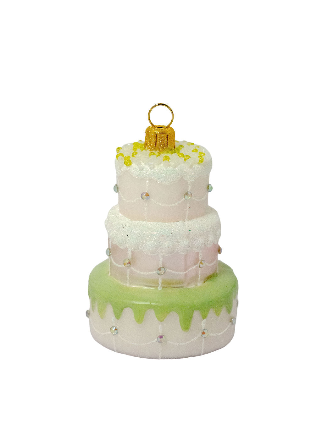 Double Cake Ornament in Pink & Green