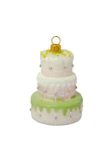 Double Cake Ornament in Pink & Green
