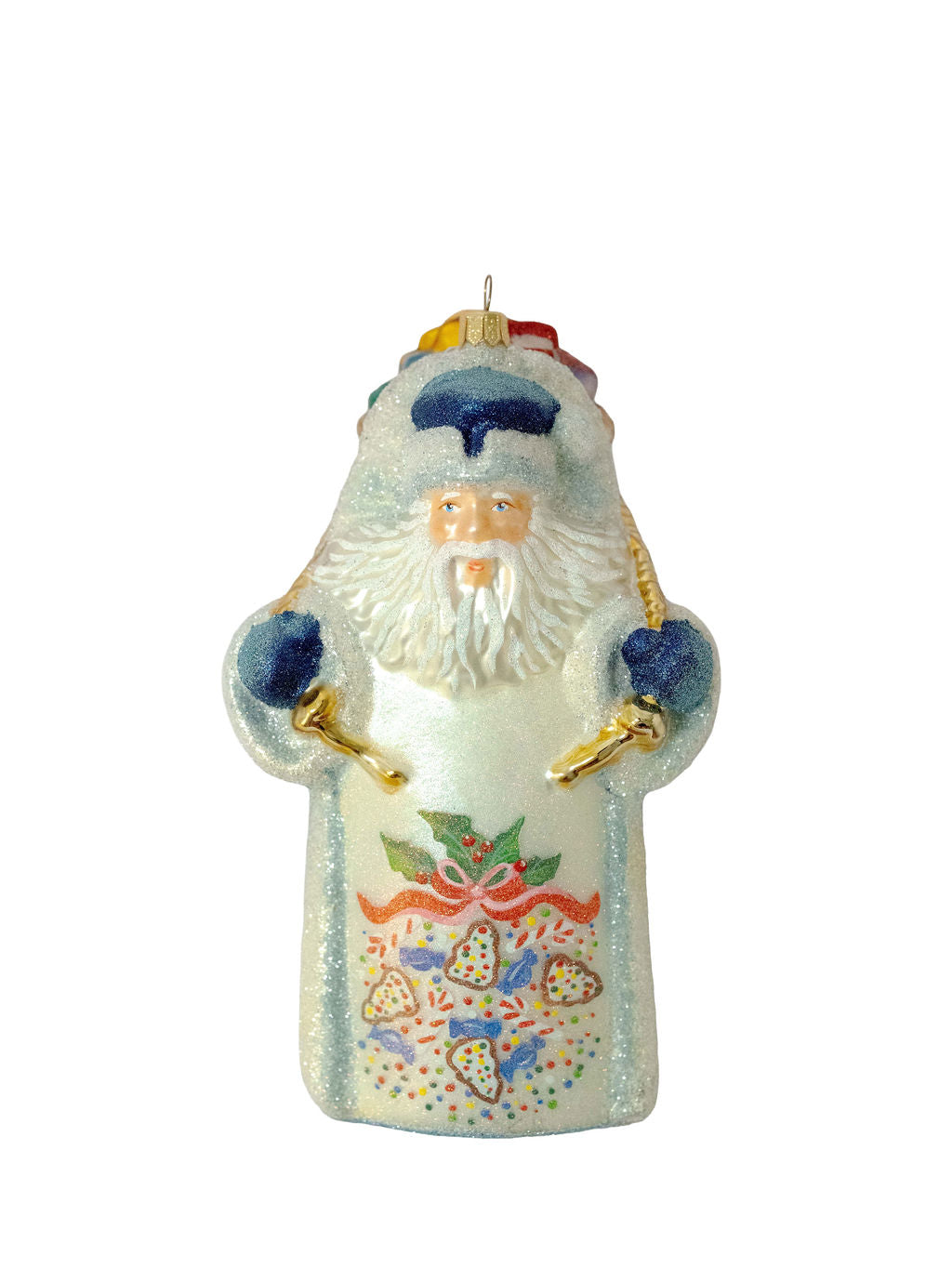 Santa with Basket Ornament