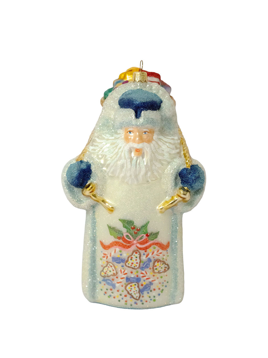 Santa with Basket Ornament