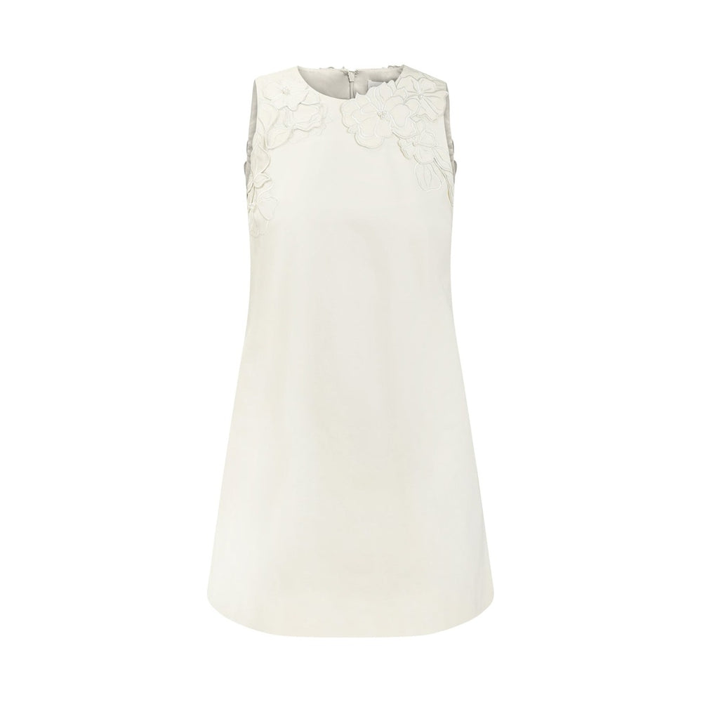 Juniper Embroidered Shift Mini in Ivory