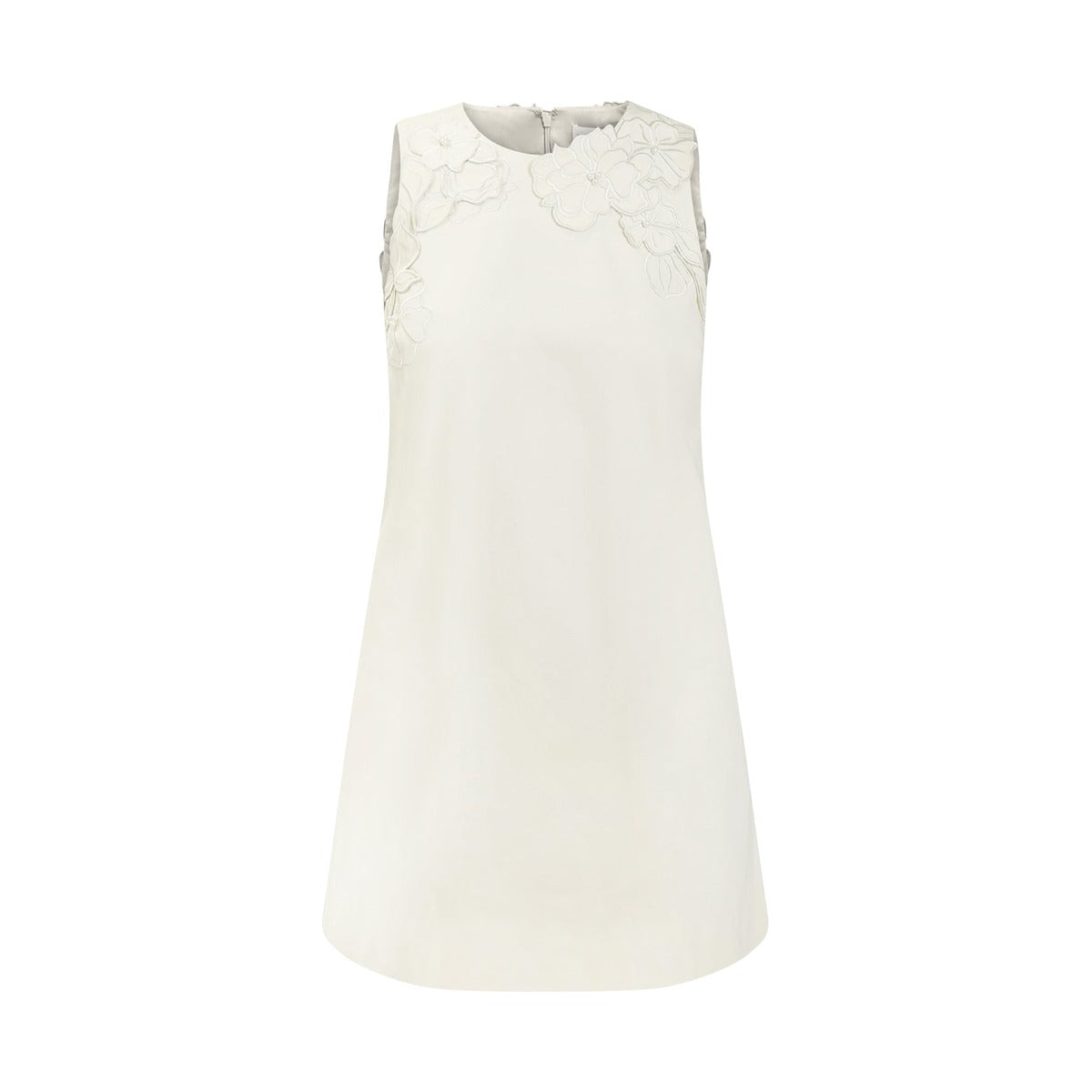 Juniper Embroidered Shift Mini in Ivory