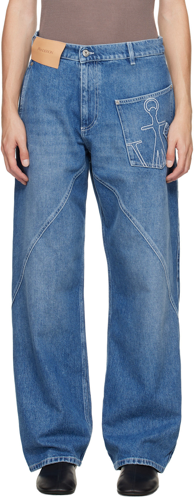 Blue Twisted Workwear Jeans