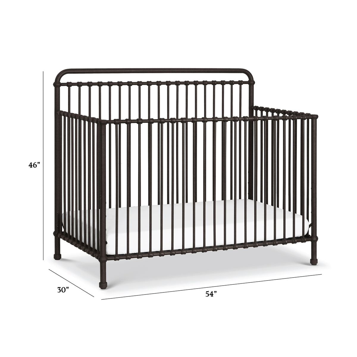 Winston 4-in-1 Convertible Crib in Vintage Iron